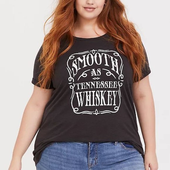 torrid Tops - Torrid Smooth as Tennessee Whiskey black tshirt 2X